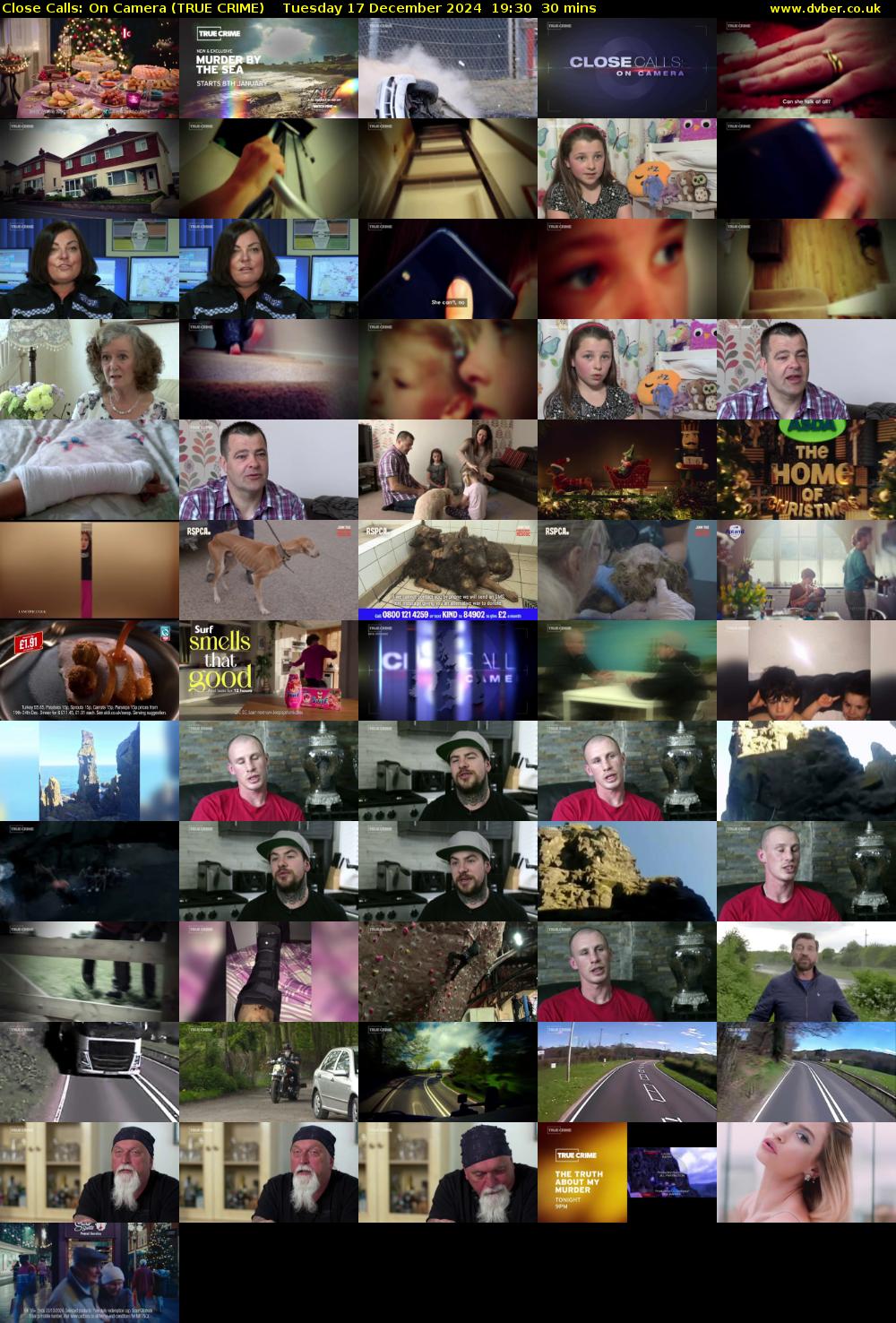 Close Calls: On Camera (TRUE CRIME) Tuesday 17 December 2024 19:30 - 20:00