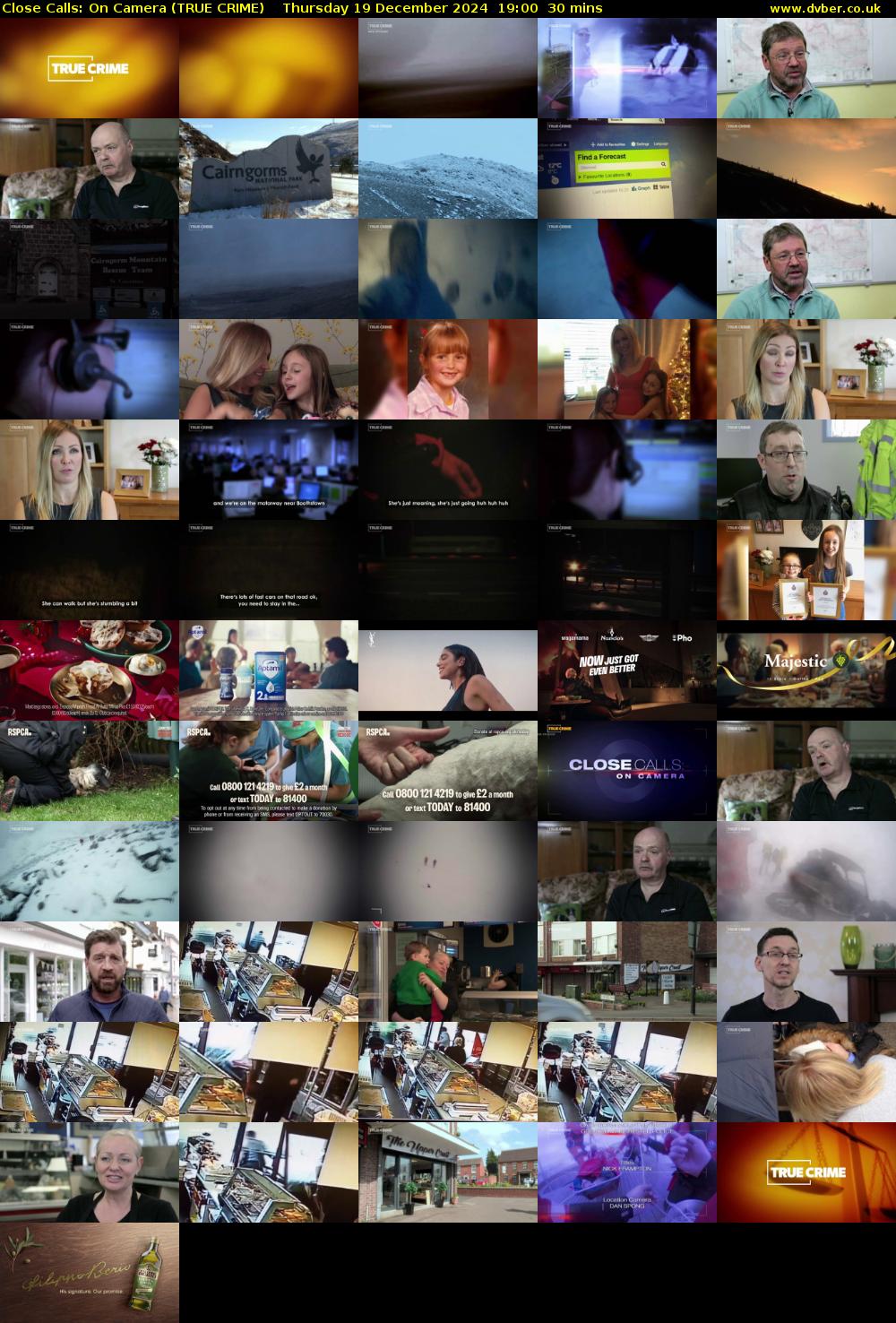 Close Calls: On Camera (TRUE CRIME) Thursday 19 December 2024 19:00 - 19:30
