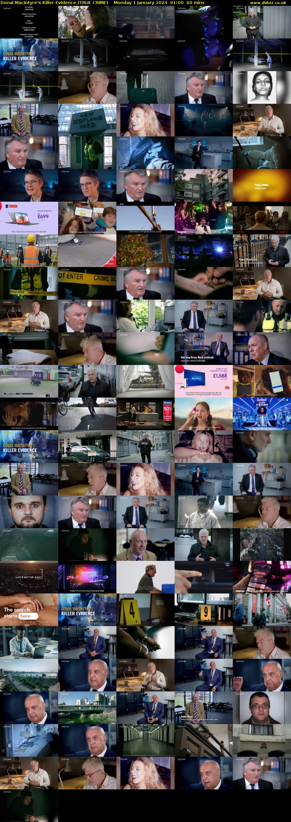 Donal MacIntyre's Killer Evidence (TRUE CRIME) Monday 1 January 2024 01:00 - 02:00