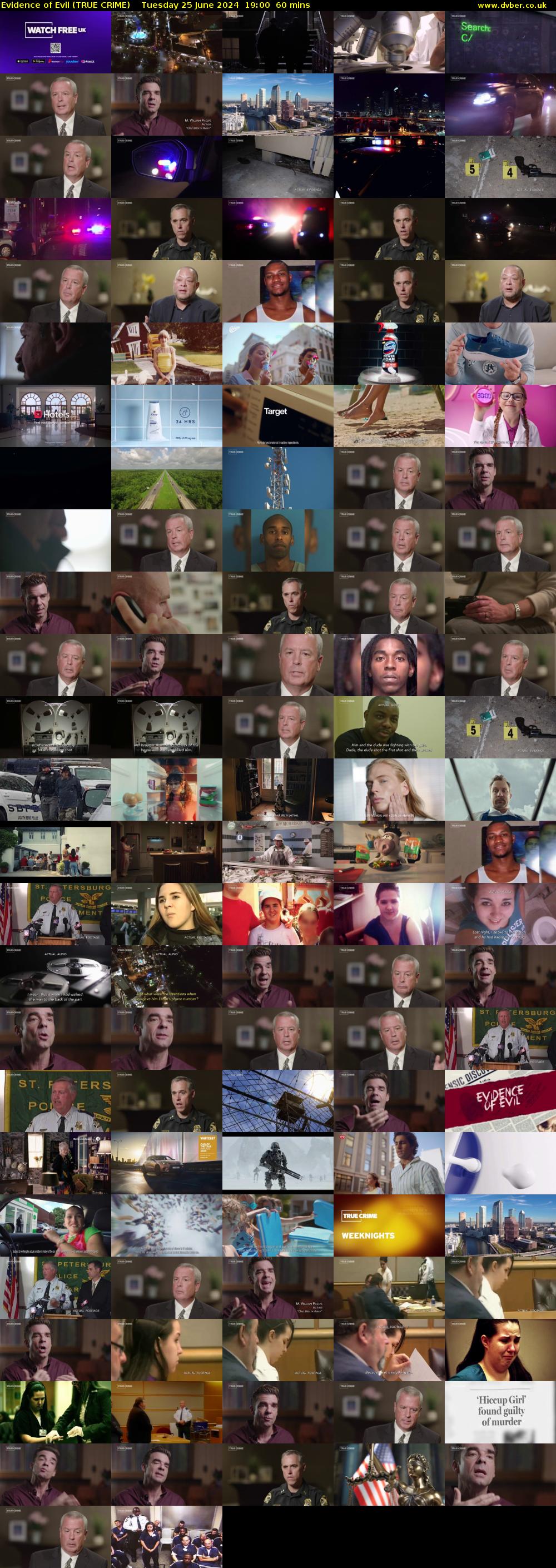 Evidence of Evil (TRUE CRIME) Tuesday 25 June 2024 19:00 - 20:00