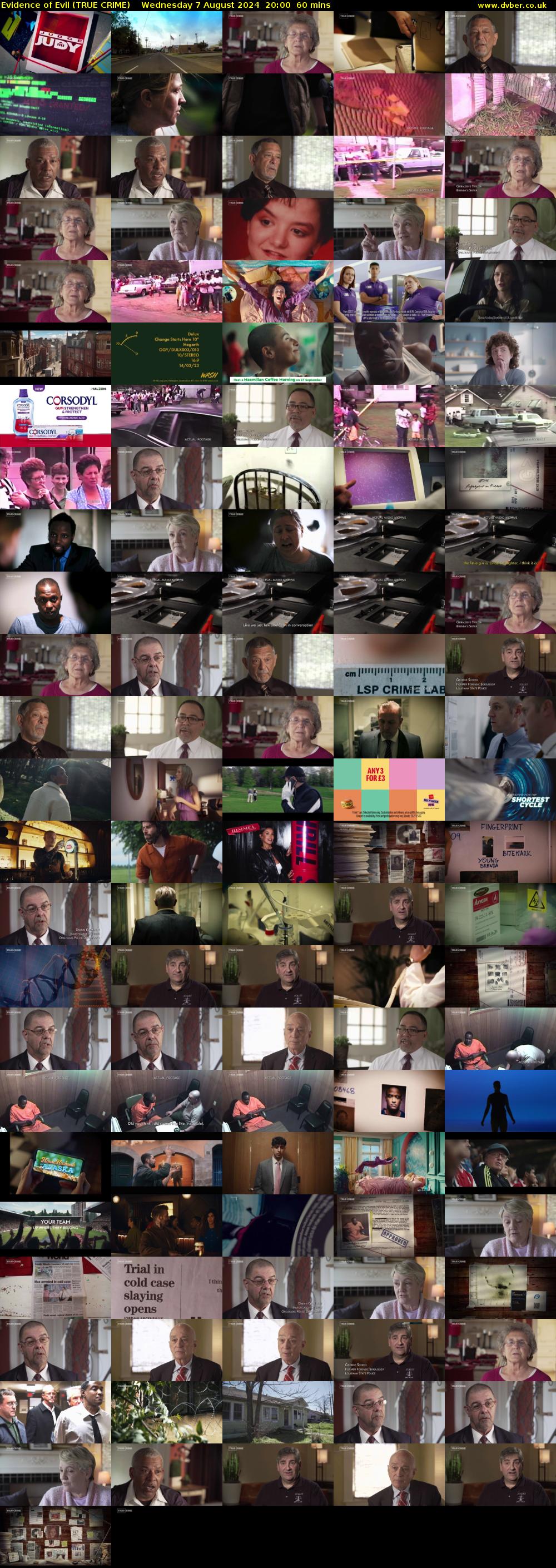 Evidence of Evil (TRUE CRIME) Wednesday 7 August 2024 20:00 - 21:00