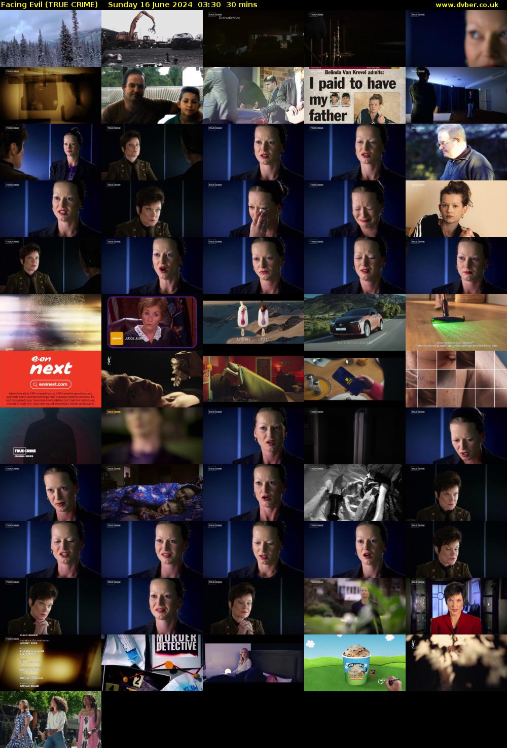 Facing Evil (TRUE CRIME) Sunday 16 June 2024 03:30 - 04:00