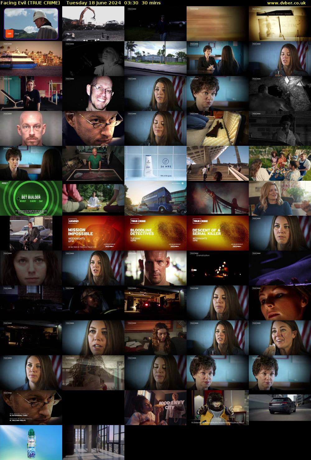 Facing Evil (TRUE CRIME) Tuesday 18 June 2024 03:30 - 04:00