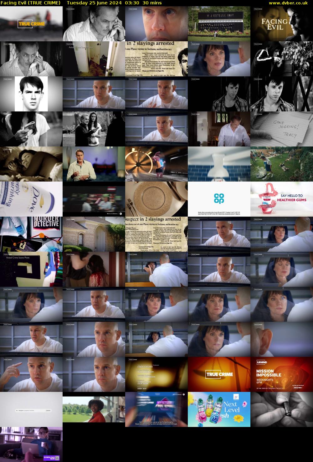 Facing Evil (TRUE CRIME) Tuesday 25 June 2024 03:30 - 04:00