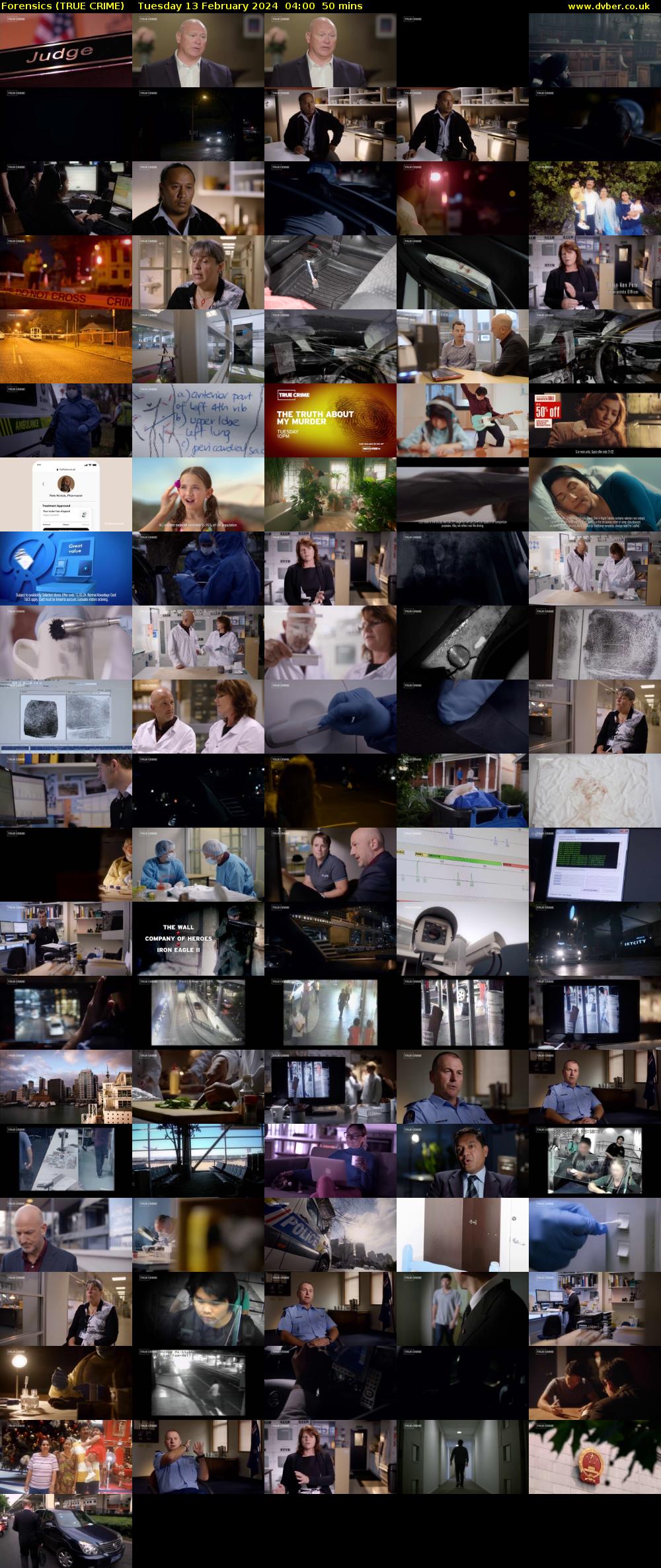 Forensics (TRUE CRIME) Tuesday 13 February 2024 04:00 - 04:50