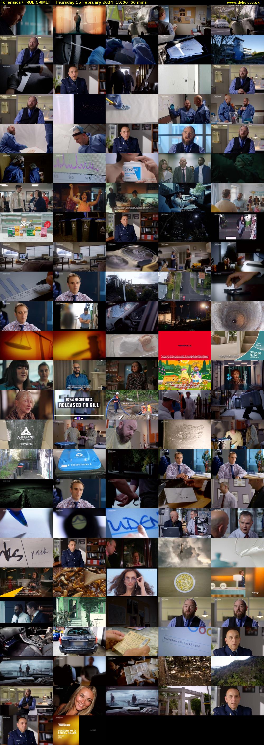 Forensics (TRUE CRIME) Thursday 15 February 2024 19:00 - 20:00