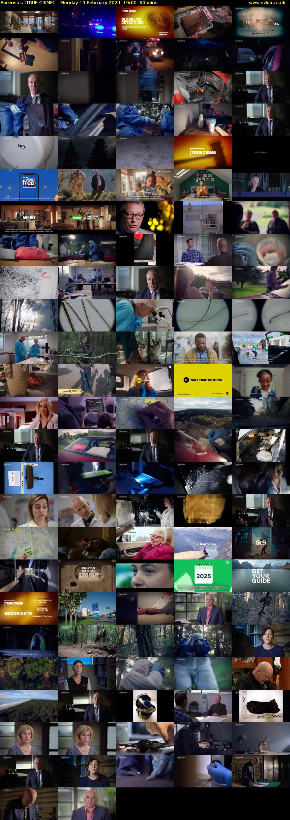 Forensics (TRUE CRIME) Monday 19 February 2024 19:00 - 20:00
