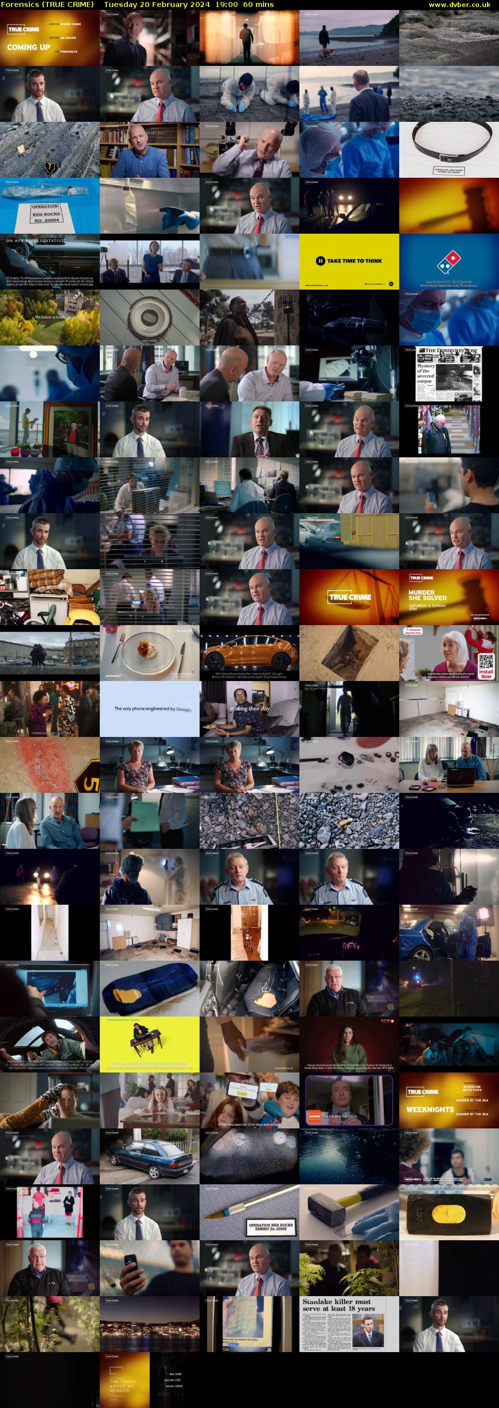 Forensics (TRUE CRIME) Tuesday 20 February 2024 19:00 - 20:00
