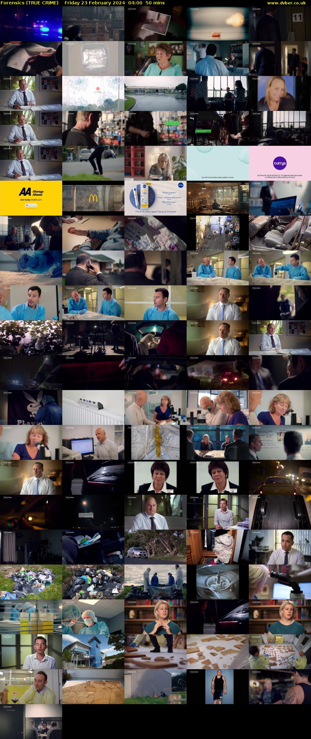 Forensics (TRUE CRIME) Friday 23 February 2024 04:00 - 04:50