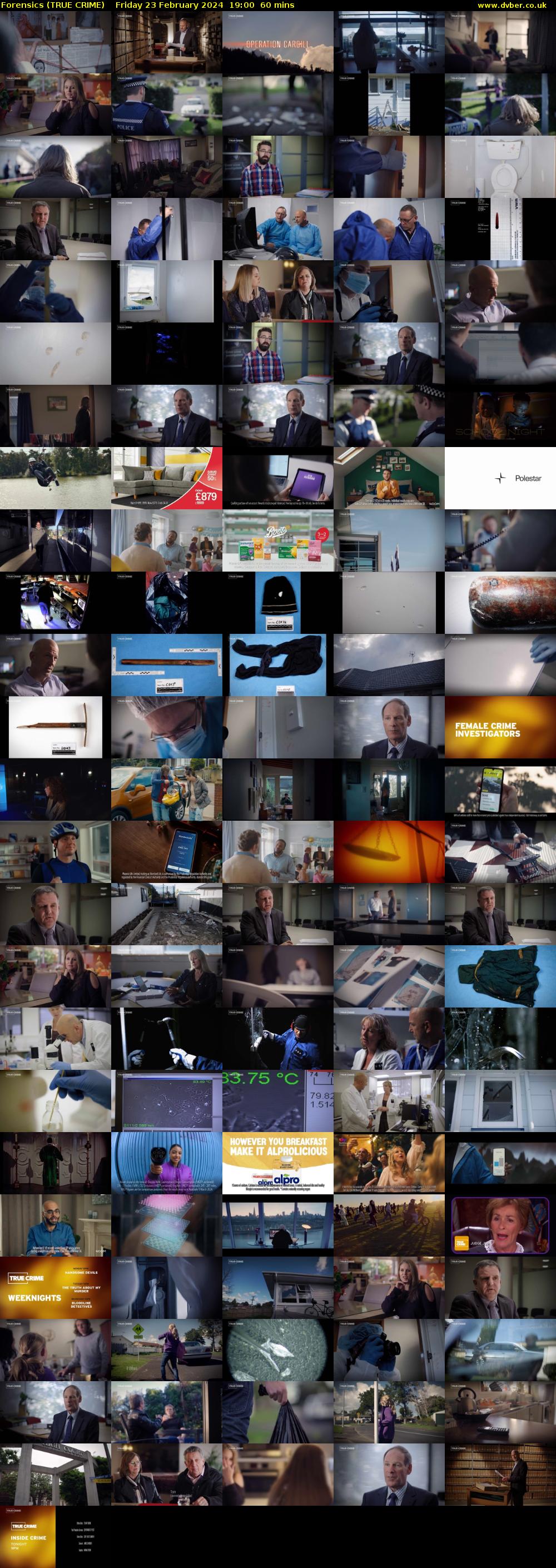 Forensics (TRUE CRIME) Friday 23 February 2024 19:00 - 20:00