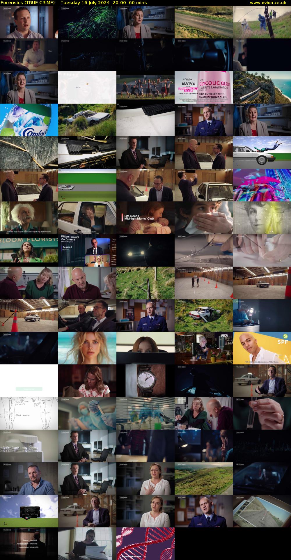 Forensics (TRUE CRIME) Tuesday 16 July 2024 20:00 - 21:00