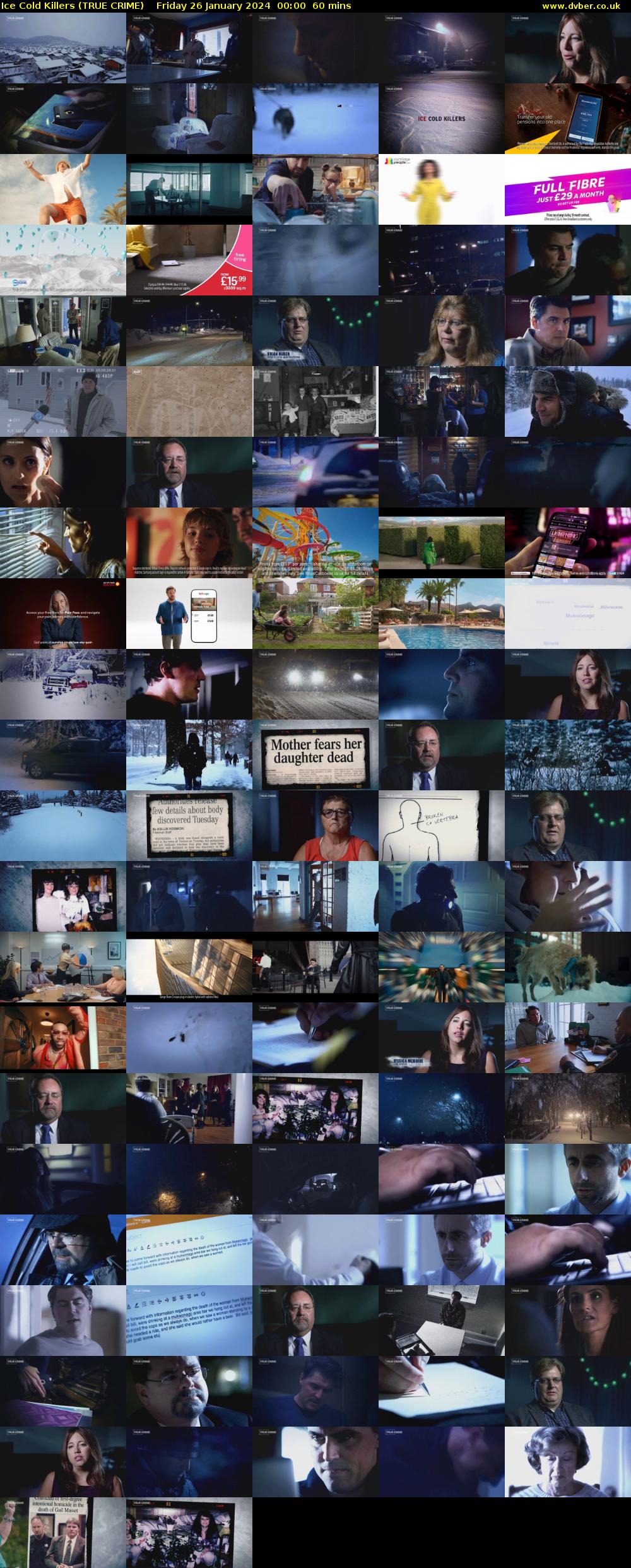 Ice Cold Killers (TRUE CRIME) Friday 26 January 2024 00:00 - 01:00