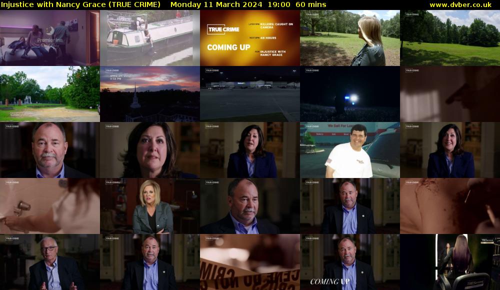 Injustice with Nancy Grace (TRUE CRIME) Monday 11 March 2024 19:00 - 20:00