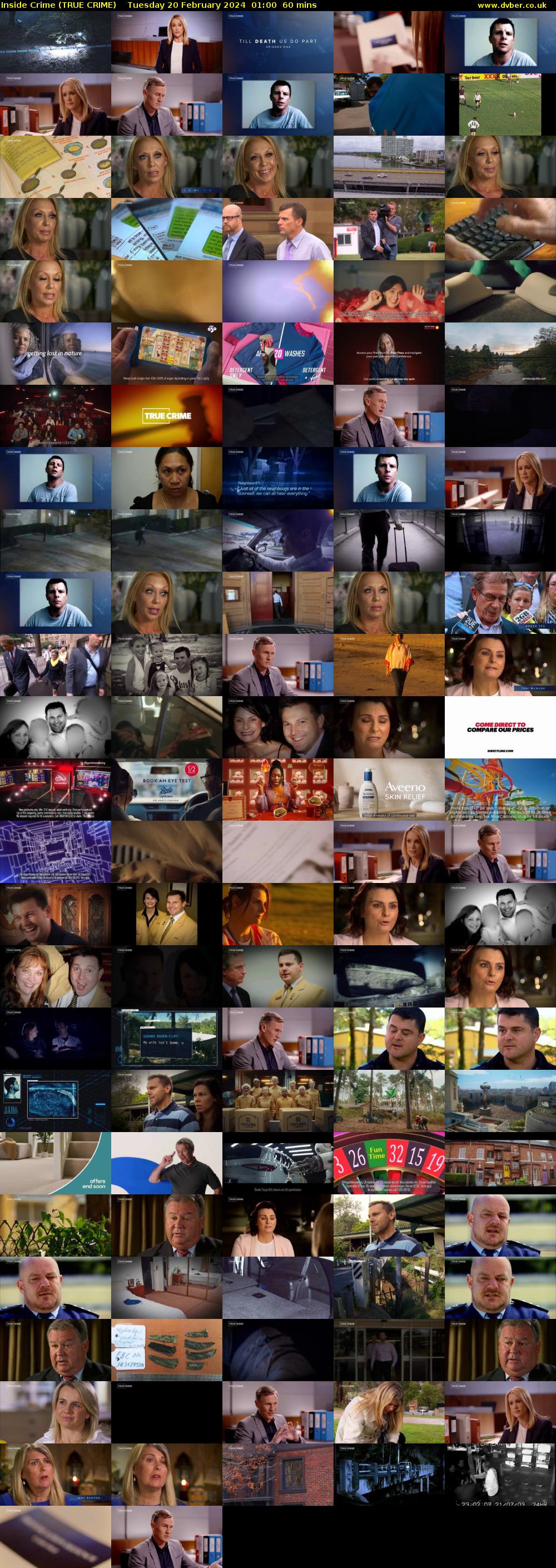 Inside Crime (TRUE CRIME) Tuesday 20 February 2024 01:00 - 02:00