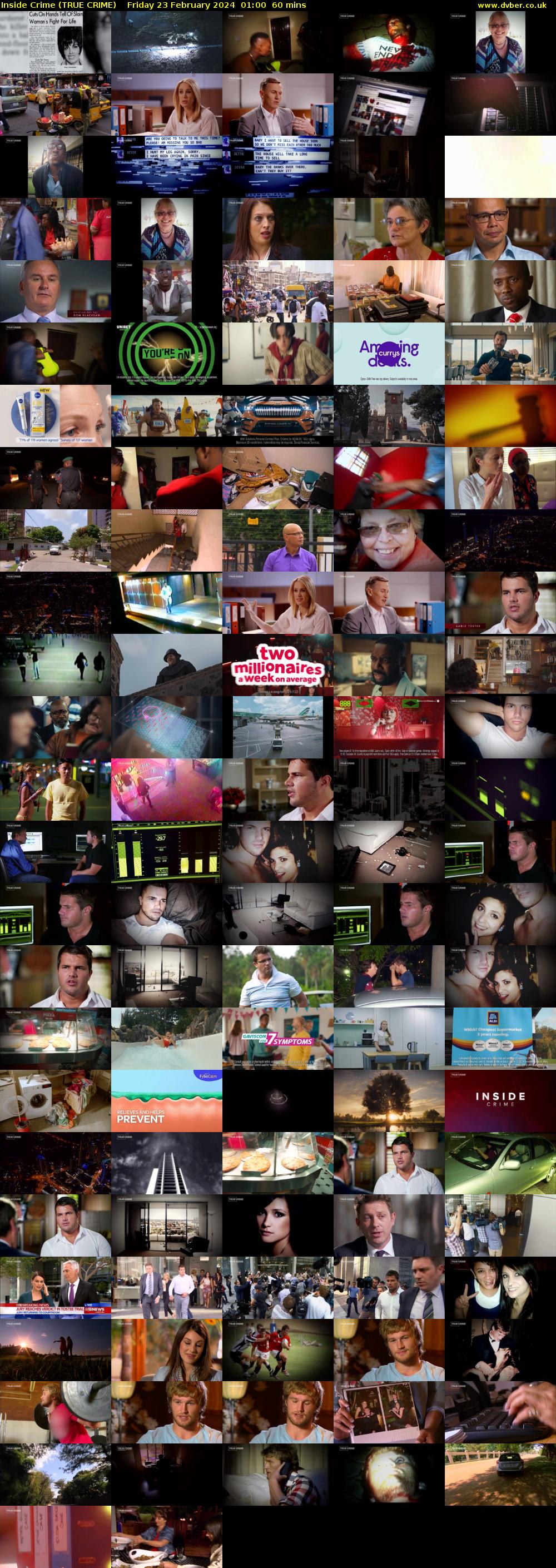 Inside Crime (TRUE CRIME) Friday 23 February 2024 01:00 - 02:00