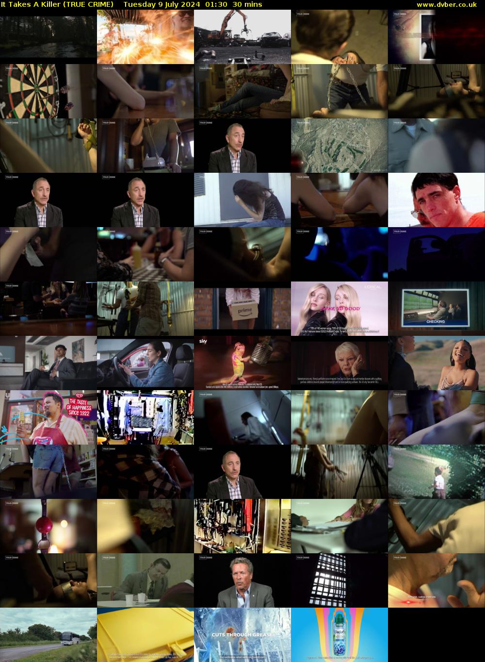 It Takes A Killer (TRUE CRIME) Tuesday 9 July 2024 01:30 - 02:00