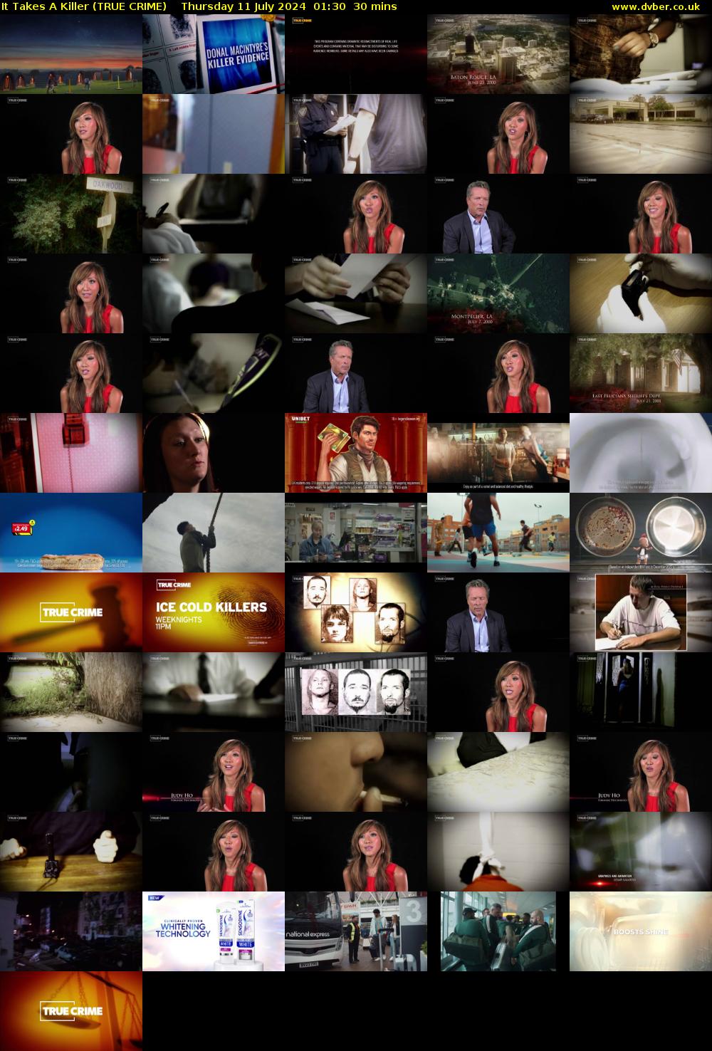 It Takes A Killer (TRUE CRIME) Thursday 11 July 2024 01:30 - 02:00
