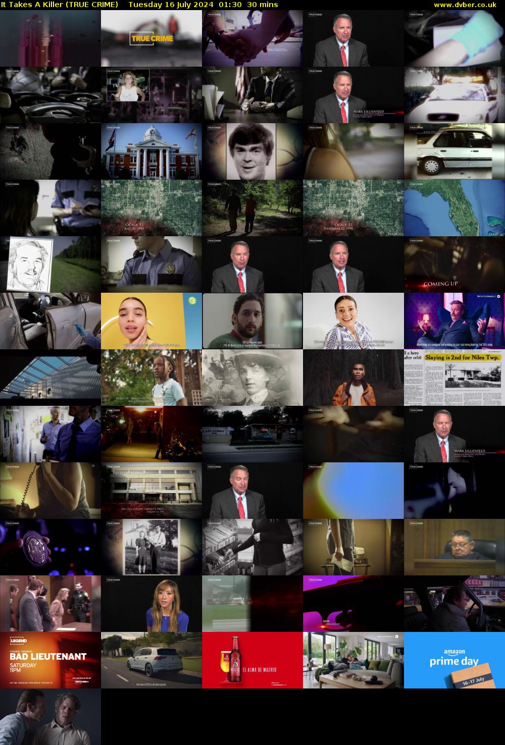 It Takes A Killer (TRUE CRIME) Tuesday 16 July 2024 01:30 - 02:00