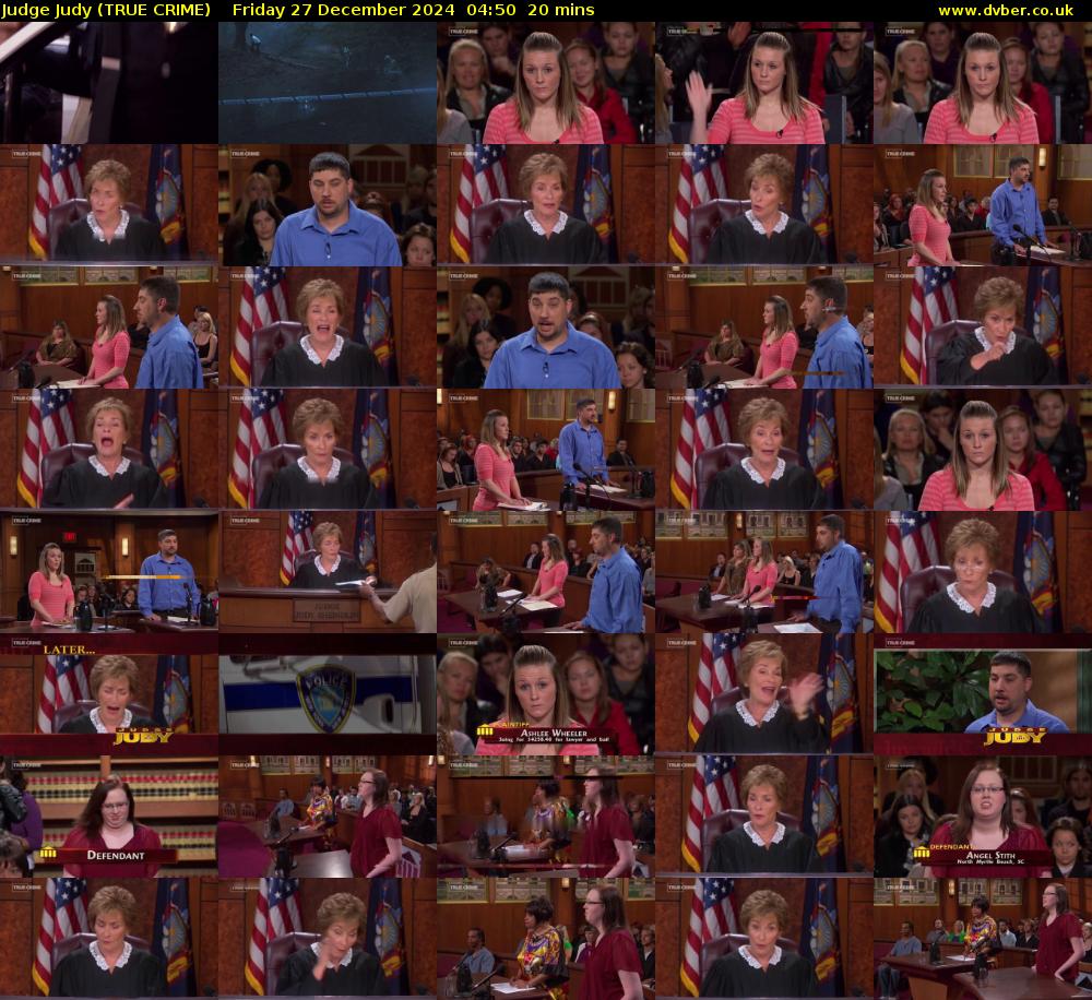 Judge Judy (TRUE CRIME) Friday 27 December 2024 04:50 - 05:10
