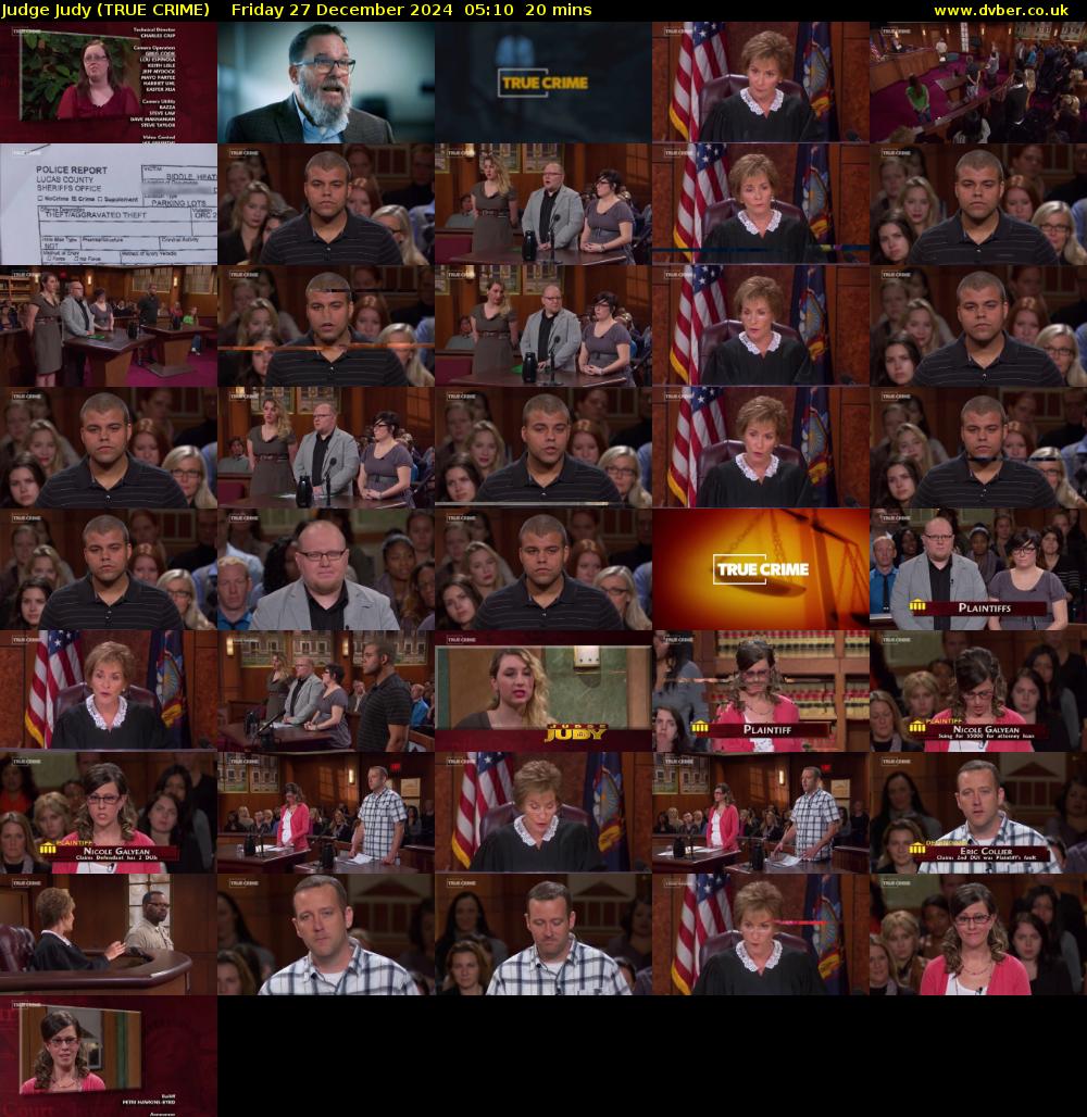 Judge Judy (TRUE CRIME) Friday 27 December 2024 05:10 - 05:30