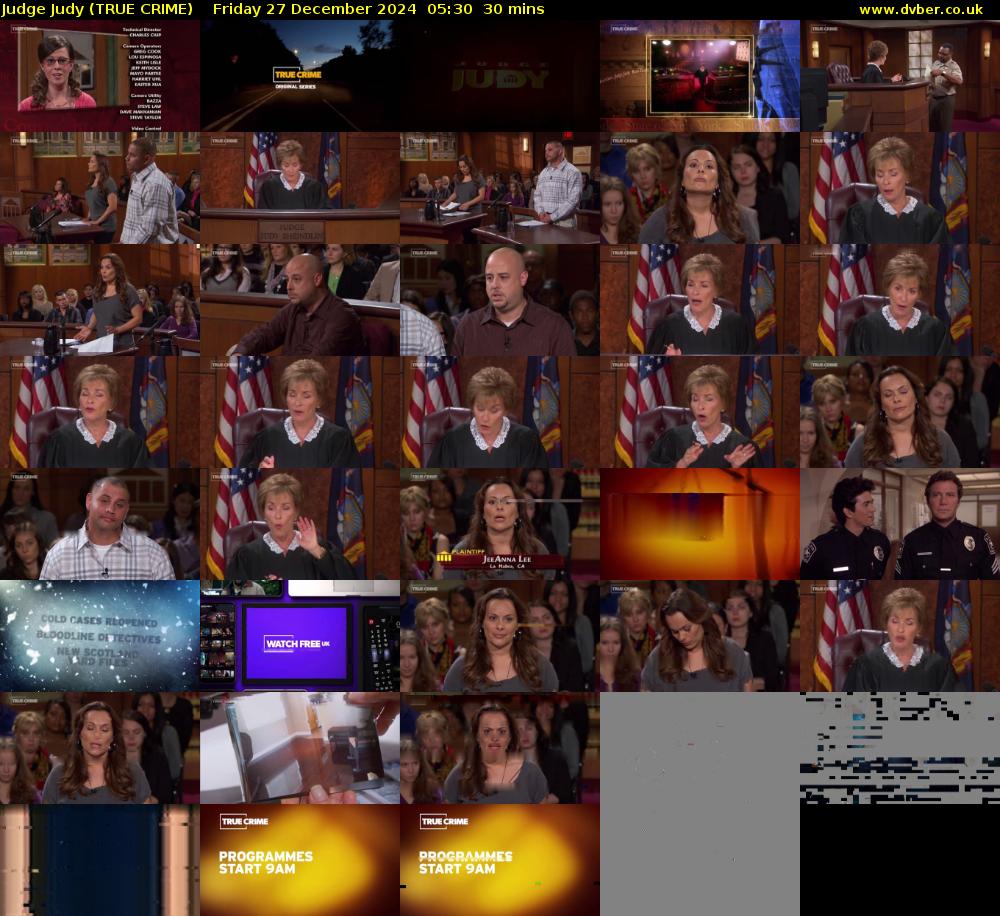 Judge Judy (TRUE CRIME) Friday 27 December 2024 05:30 - 06:00