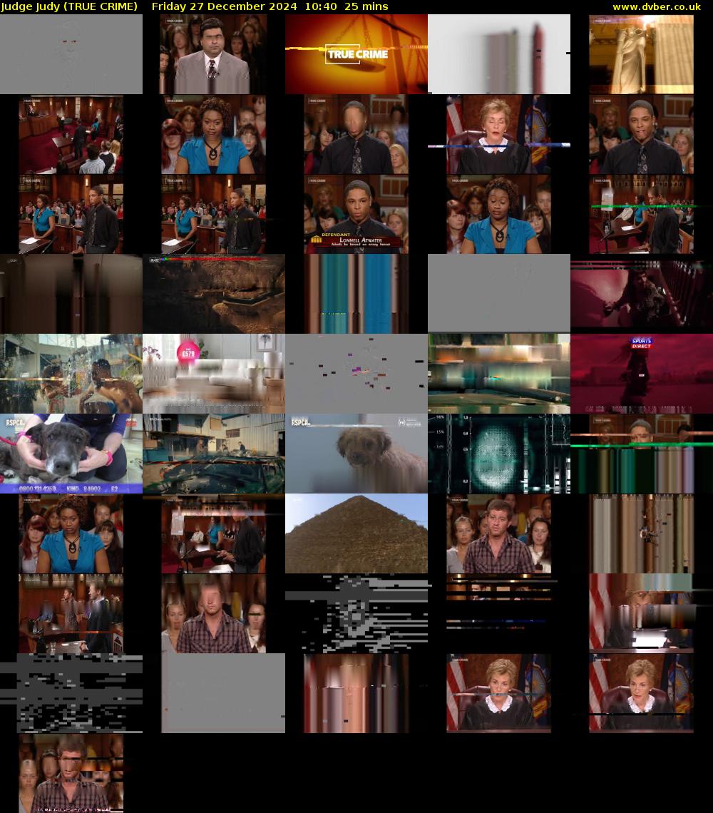 Judge Judy (TRUE CRIME) Friday 27 December 2024 10:40 - 11:05