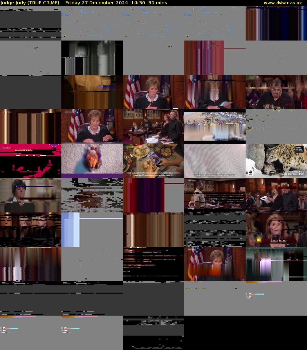 Judge Judy (TRUE CRIME) Friday 27 December 2024 14:30 - 15:00