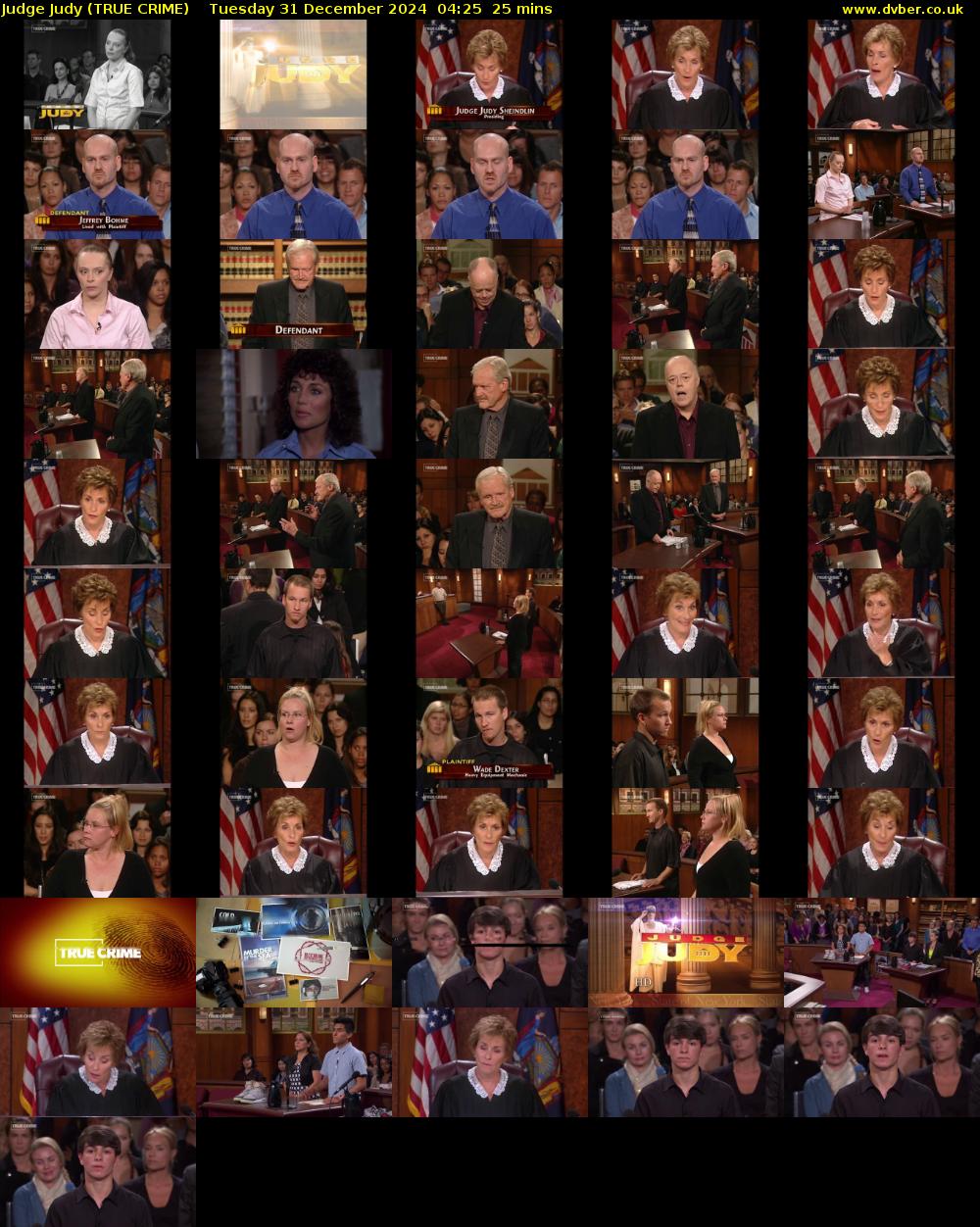 Judge Judy (TRUE CRIME) Tuesday 31 December 2024 04:25 - 04:50