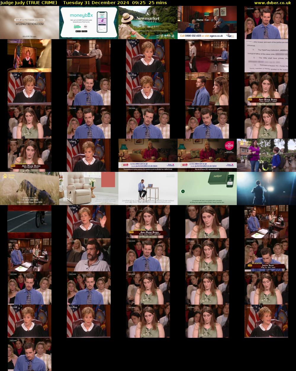 Judge Judy (TRUE CRIME) Tuesday 31 December 2024 09:25 - 09:50