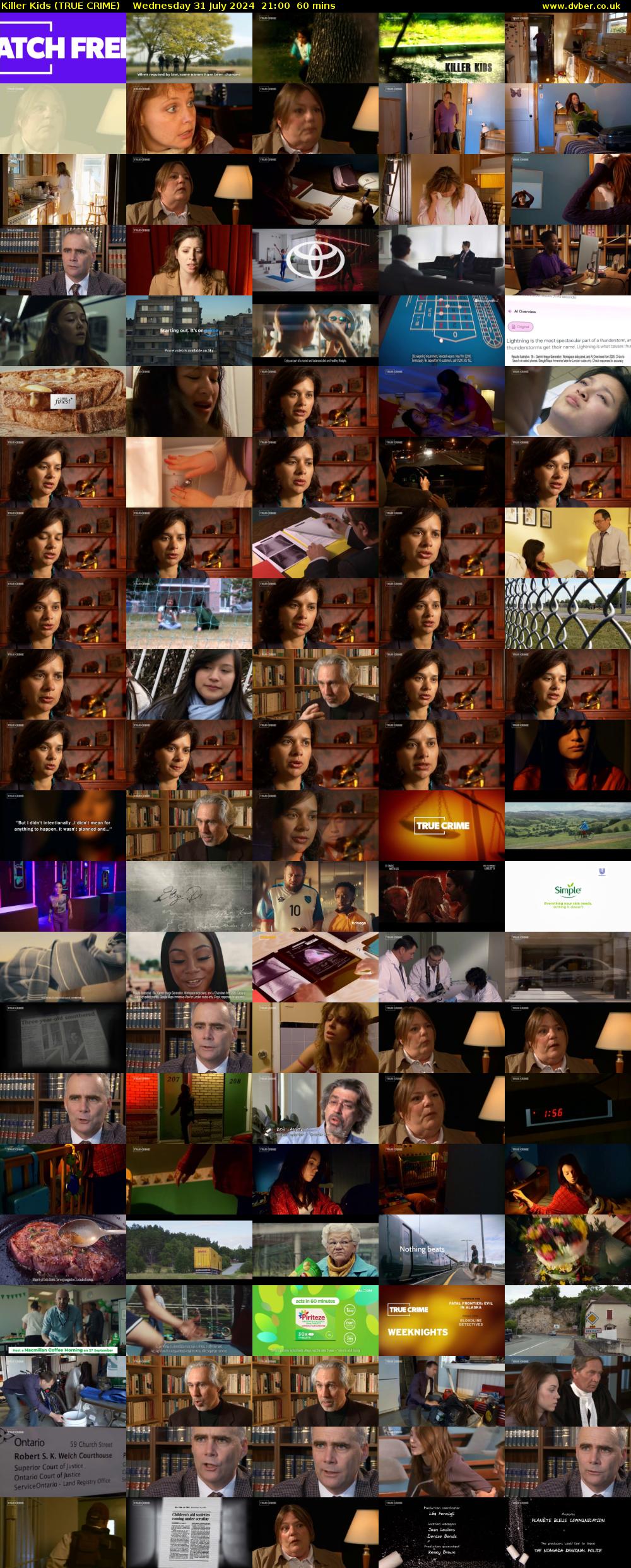 Killer Kids (TRUE CRIME) Wednesday 31 July 2024 21:00 - 22:00