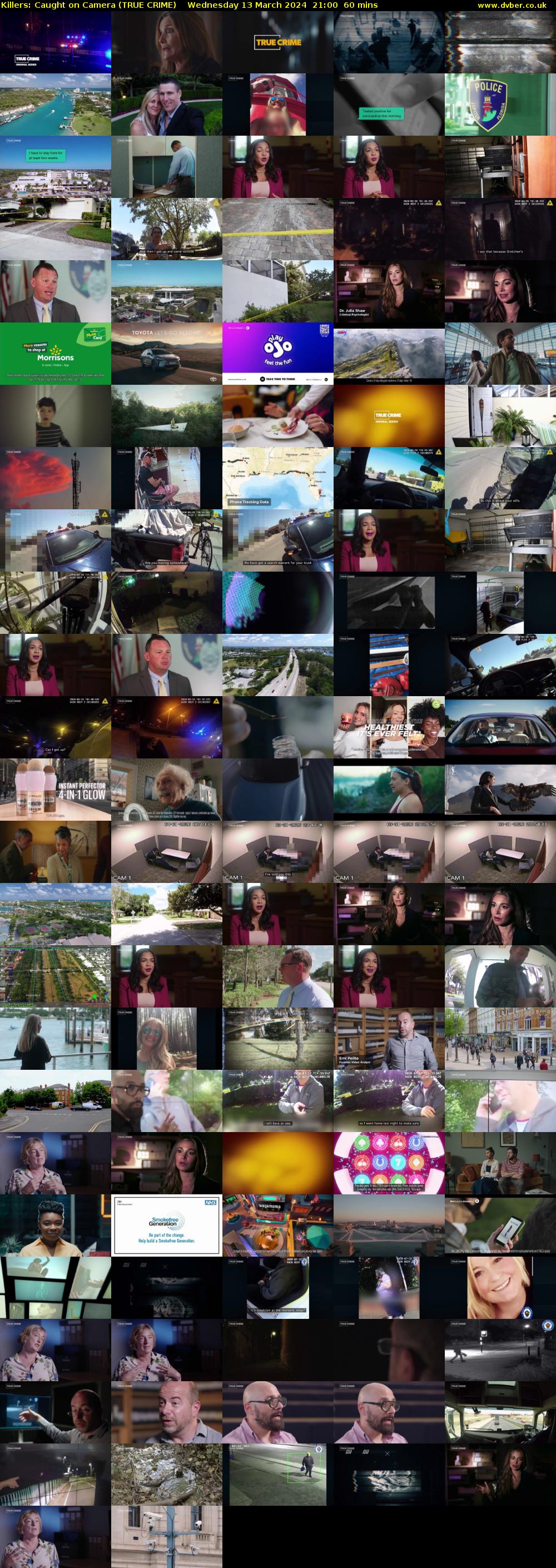 Killers: Caught on Camera (TRUE CRIME) Wednesday 13 March 2024 21:00 - 22:00