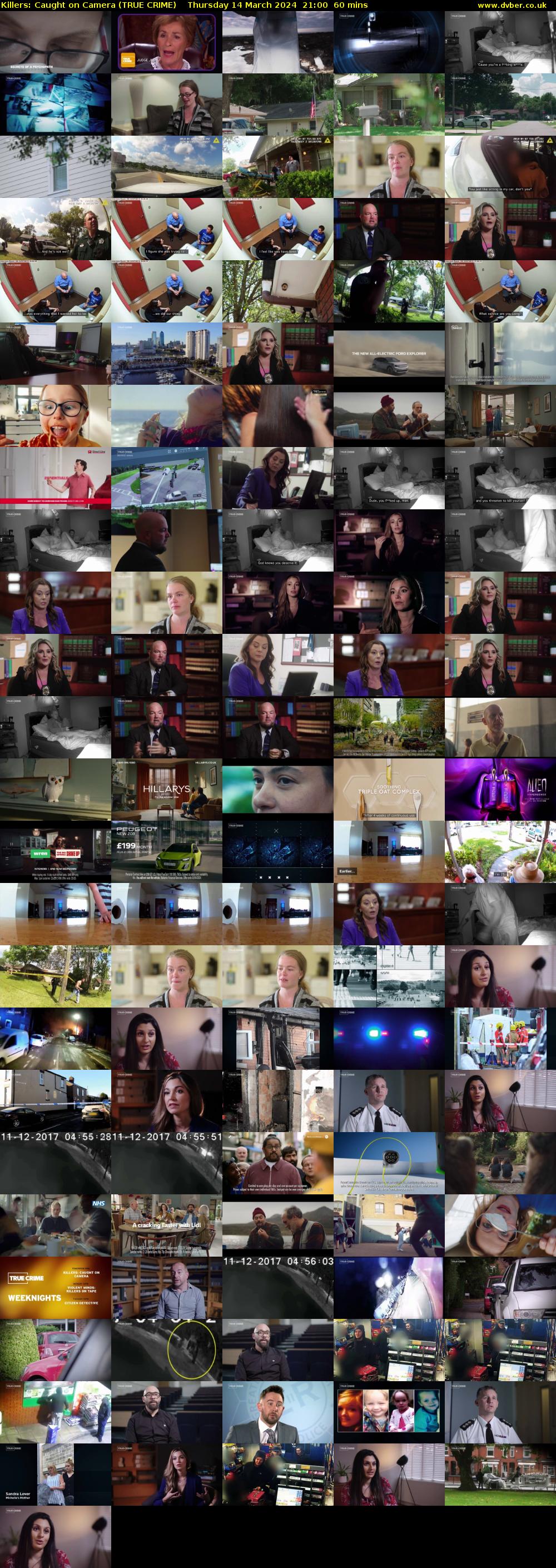 Killers: Caught on Camera (TRUE CRIME) Thursday 14 March 2024 21:00 - 22:00