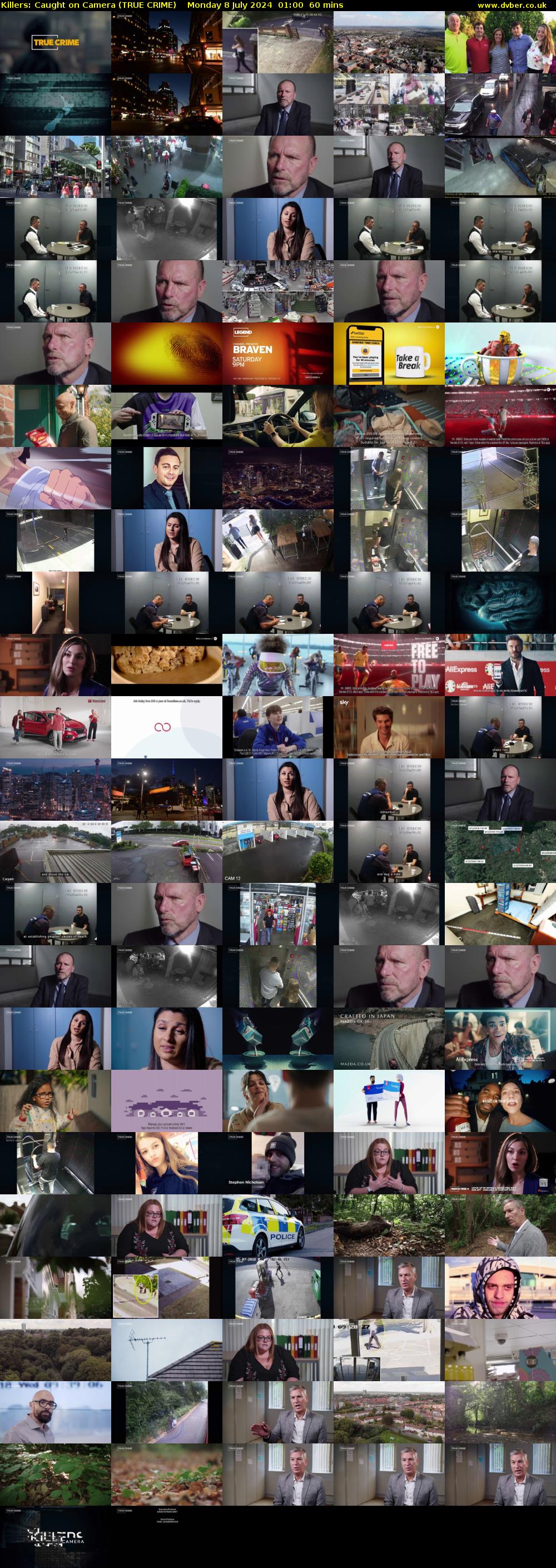 Killers: Caught on Camera (TRUE CRIME) Monday 8 July 2024 01:00 - 02:00