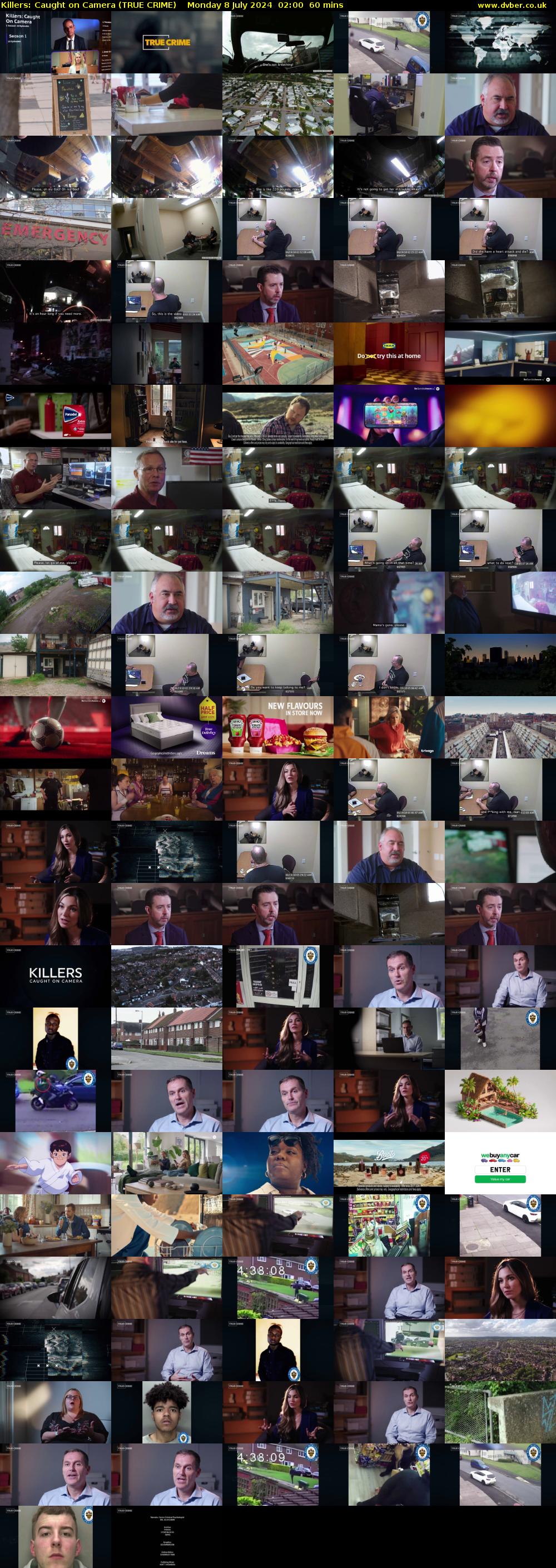 Killers: Caught on Camera (TRUE CRIME) Monday 8 July 2024 02:00 - 03:00