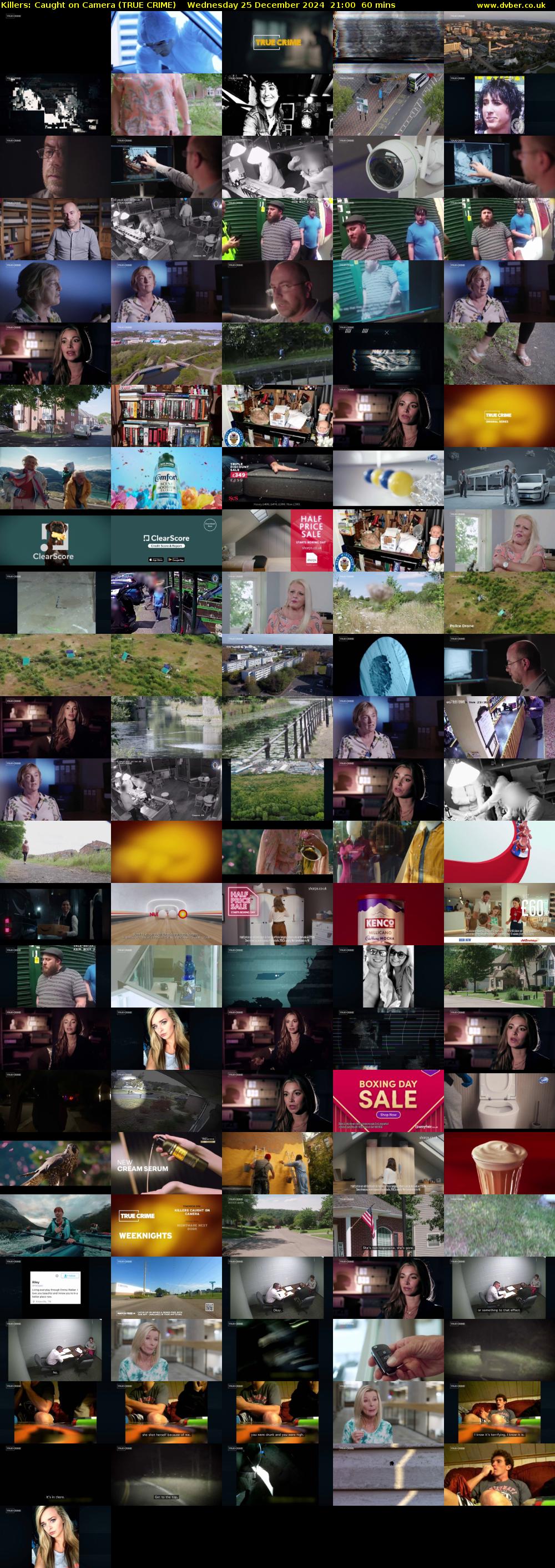 Killers: Caught on Camera (TRUE CRIME) Wednesday 25 December 2024 21:00 - 22:00