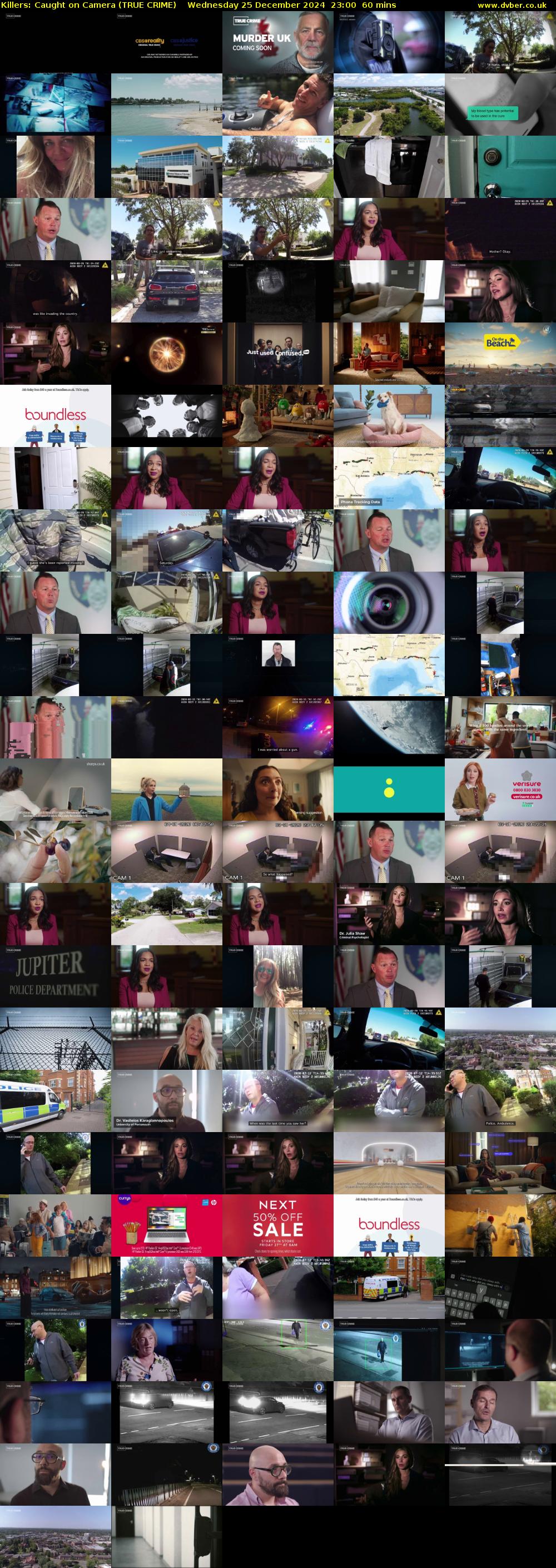 Killers: Caught on Camera (TRUE CRIME) Wednesday 25 December 2024 23:00 - 00:00