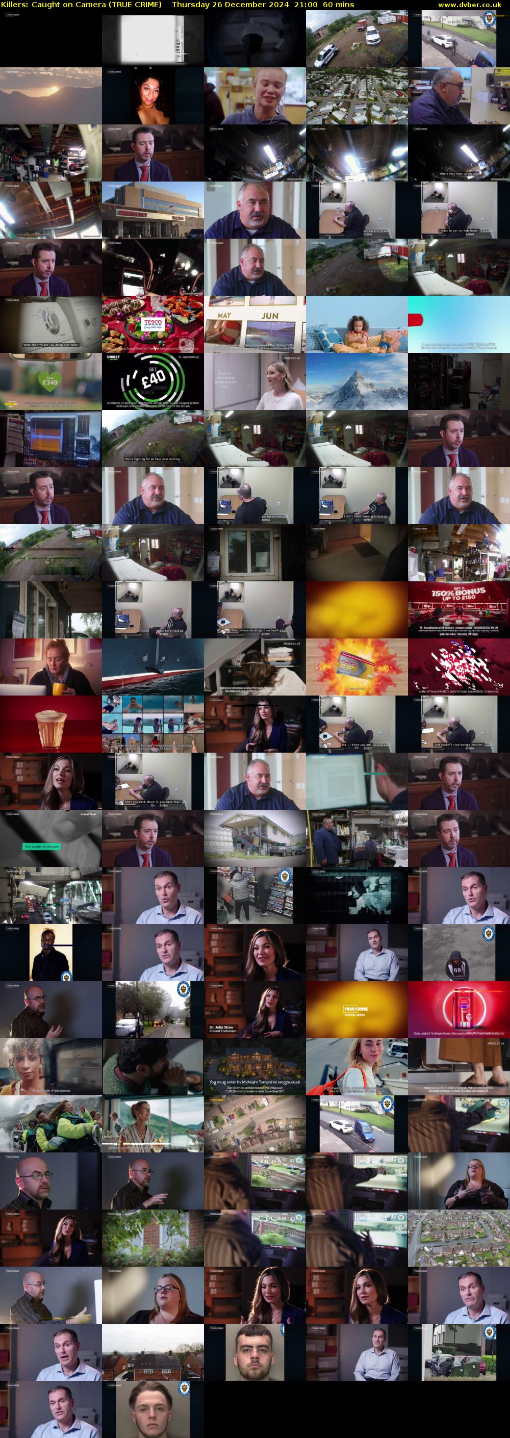 Killers: Caught on Camera (TRUE CRIME) Thursday 26 December 2024 21:00 - 22:00