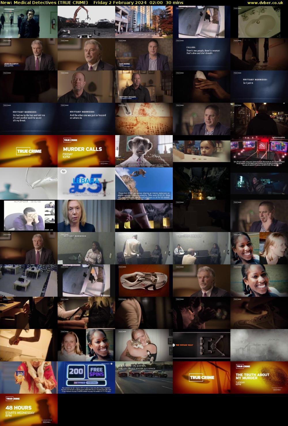 Medical Detectives (TRUE CRIME) Friday 2 February 2024 02:00 - 02:30