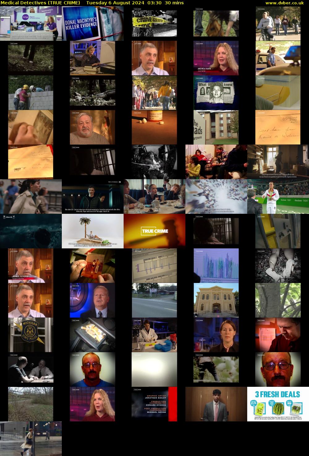 Medical Detectives (TRUE CRIME) Tuesday 6 August 2024 03:30 - 04:00