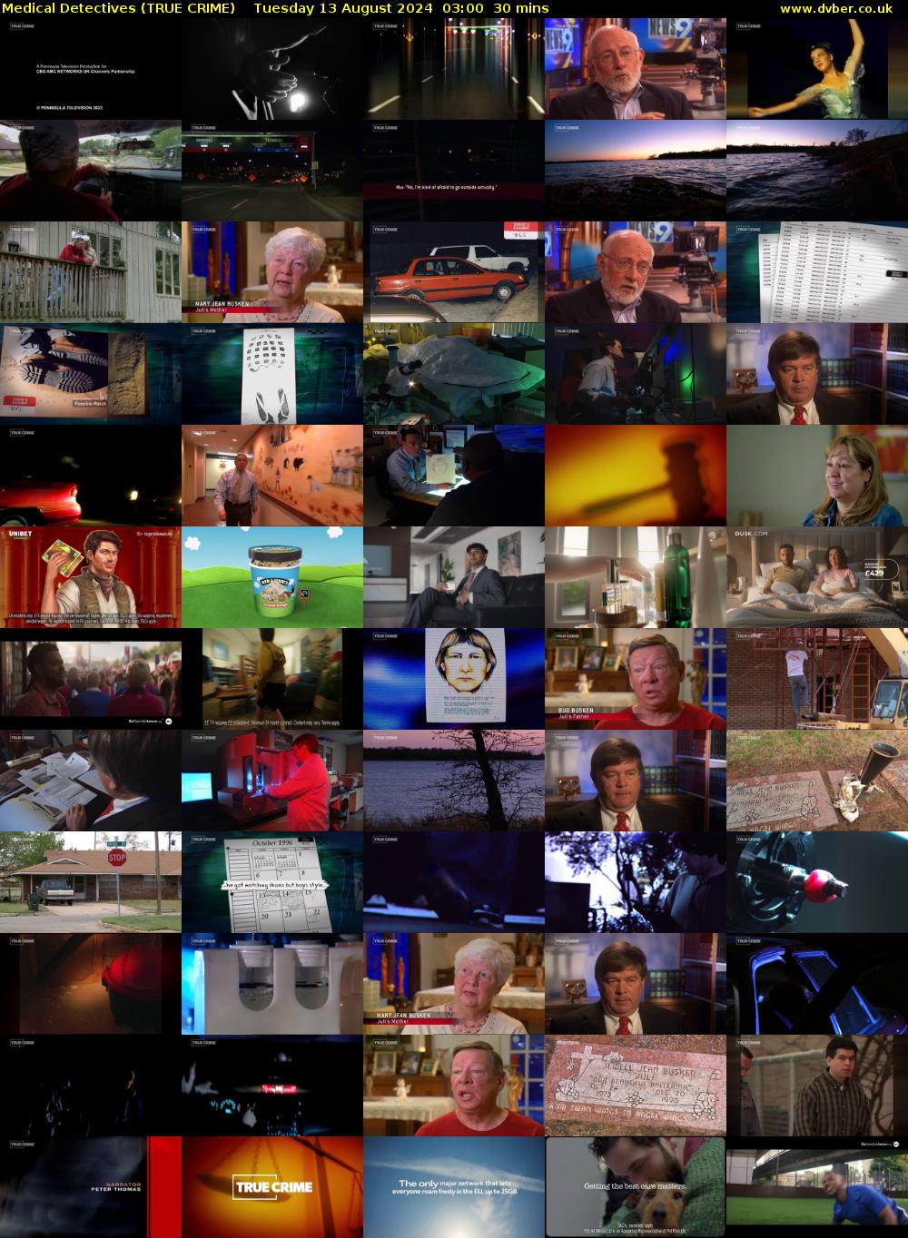 Medical Detectives (TRUE CRIME) Tuesday 13 August 2024 03:00 - 03:30