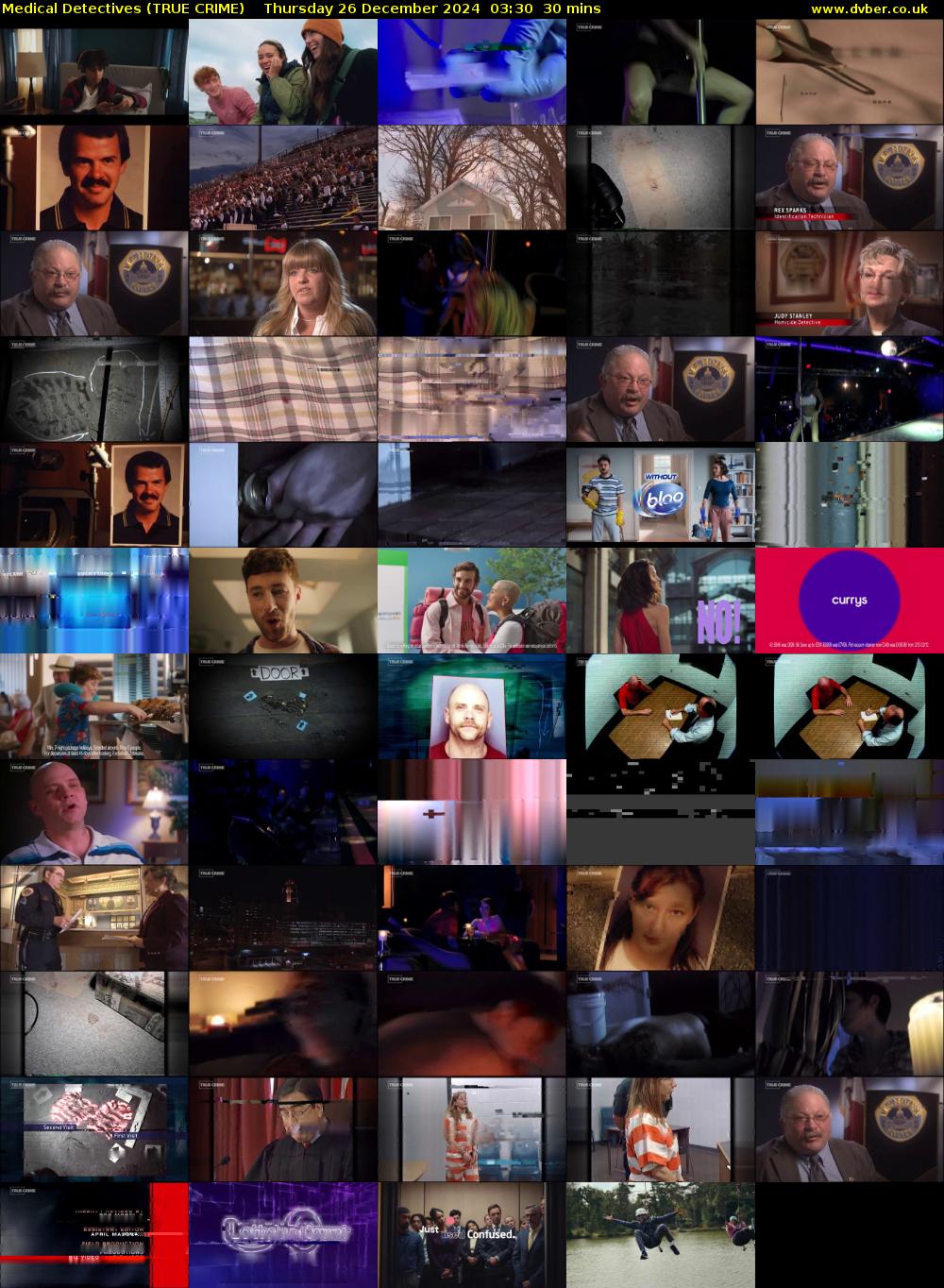 Medical Detectives (TRUE CRIME) Thursday 26 December 2024 03:30 - 04:00