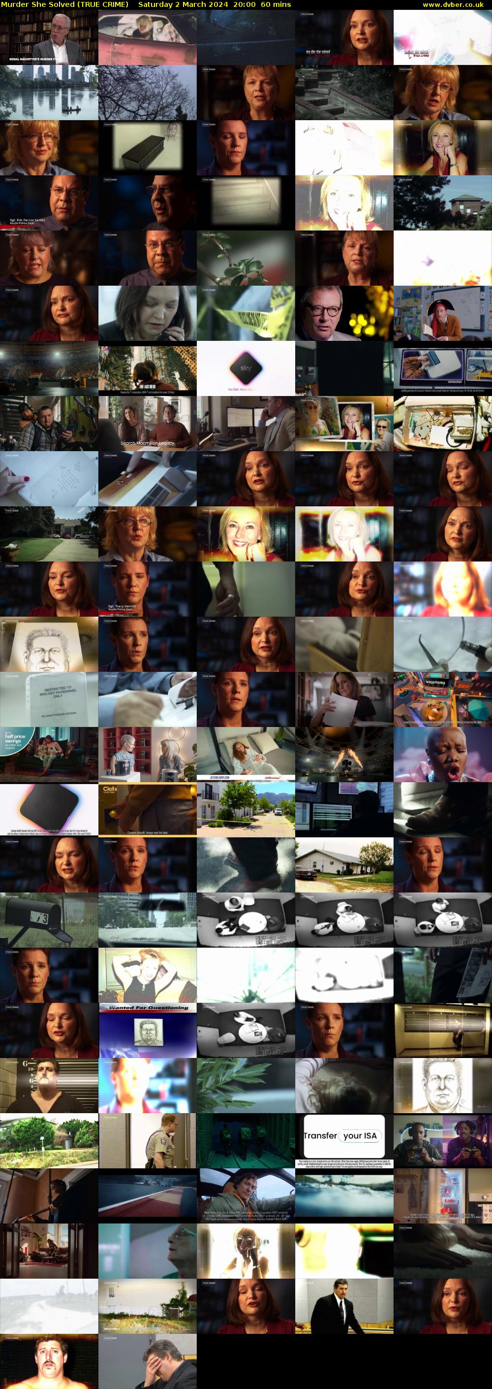 Murder She Solved (TRUE CRIME) Saturday 2 March 2024 20:00 - 21:00
