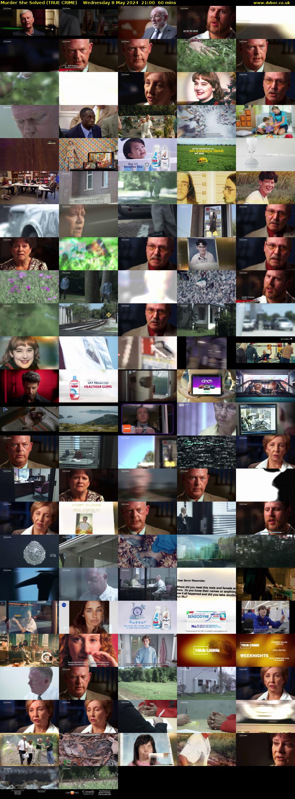 Murder She Solved (TRUE CRIME) Wednesday 8 May 2024 21:00 - 22:00