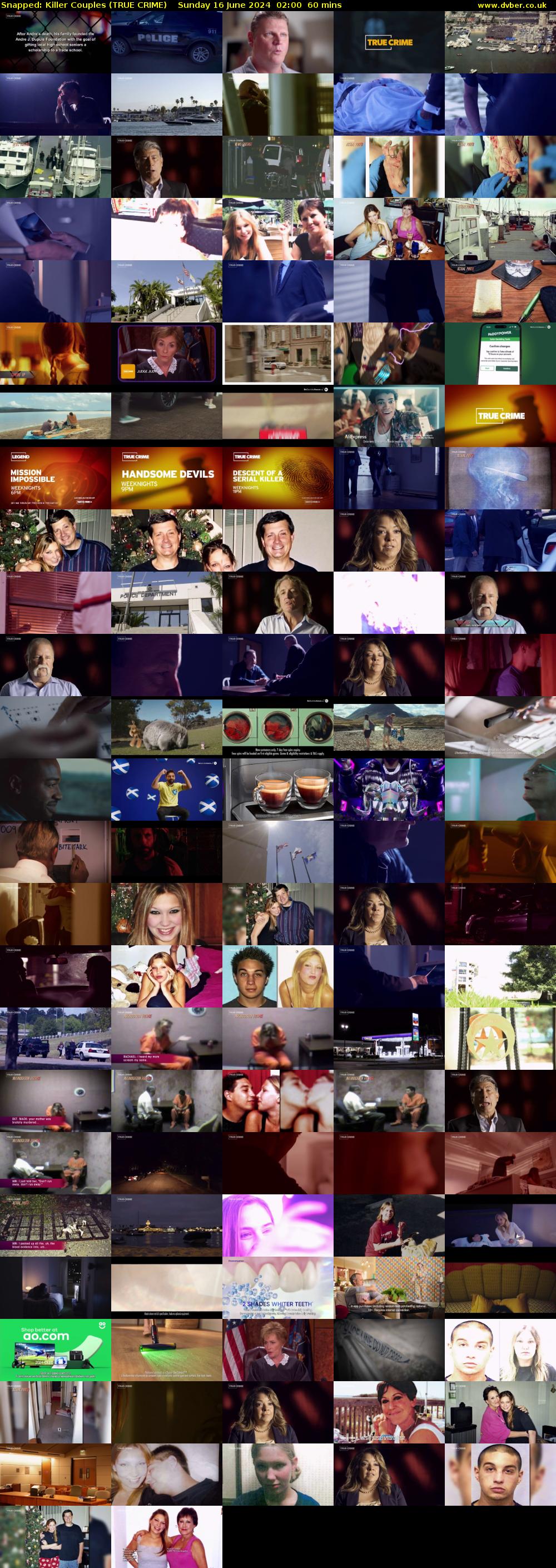 Snapped: Killer Couples (TRUE CRIME) Sunday 16 June 2024 02:00 - 03:00