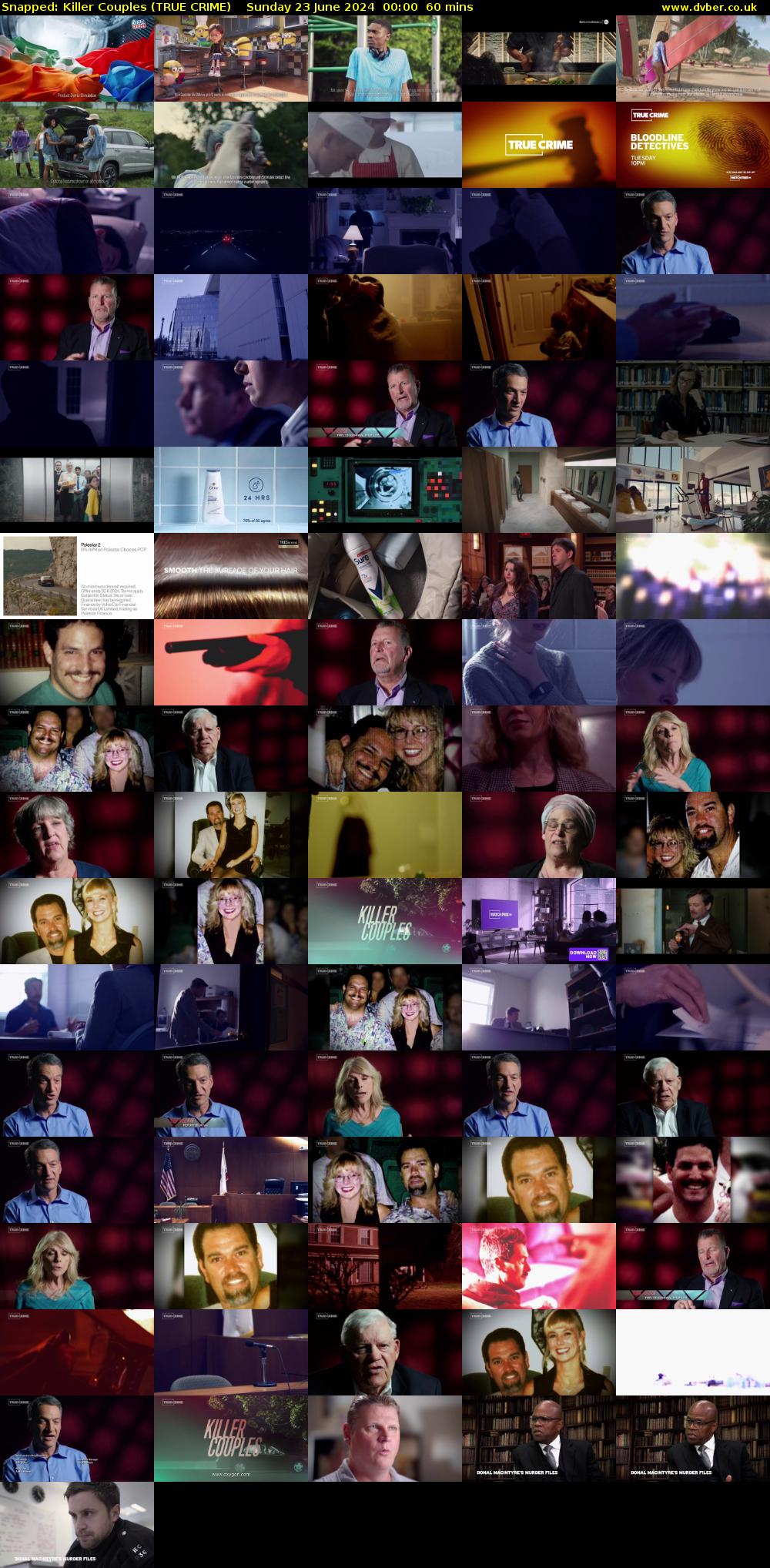 Snapped: Killer Couples (TRUE CRIME) Sunday 23 June 2024 00:00 - 01:00