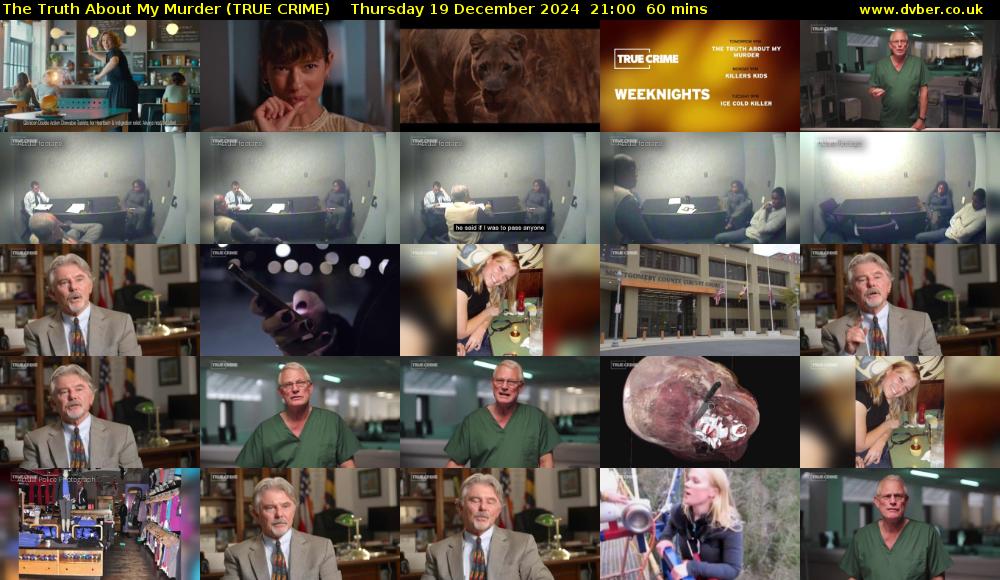 The Truth About My Murder (TRUE CRIME) Thursday 19 December 2024 21:00 - 22:00