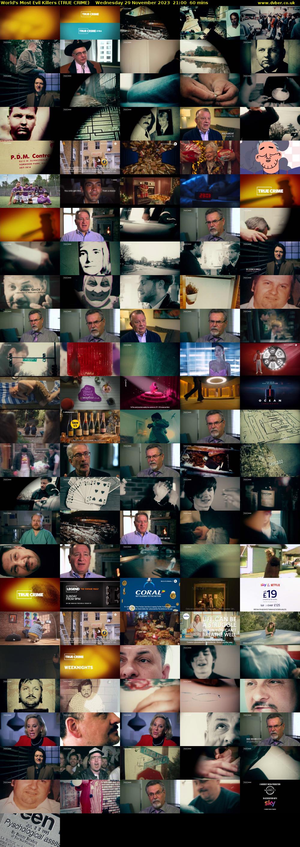 World's Most Evil Killers (TRUE CRIME) Wednesday 29 November 2023 21:00 - 22:00