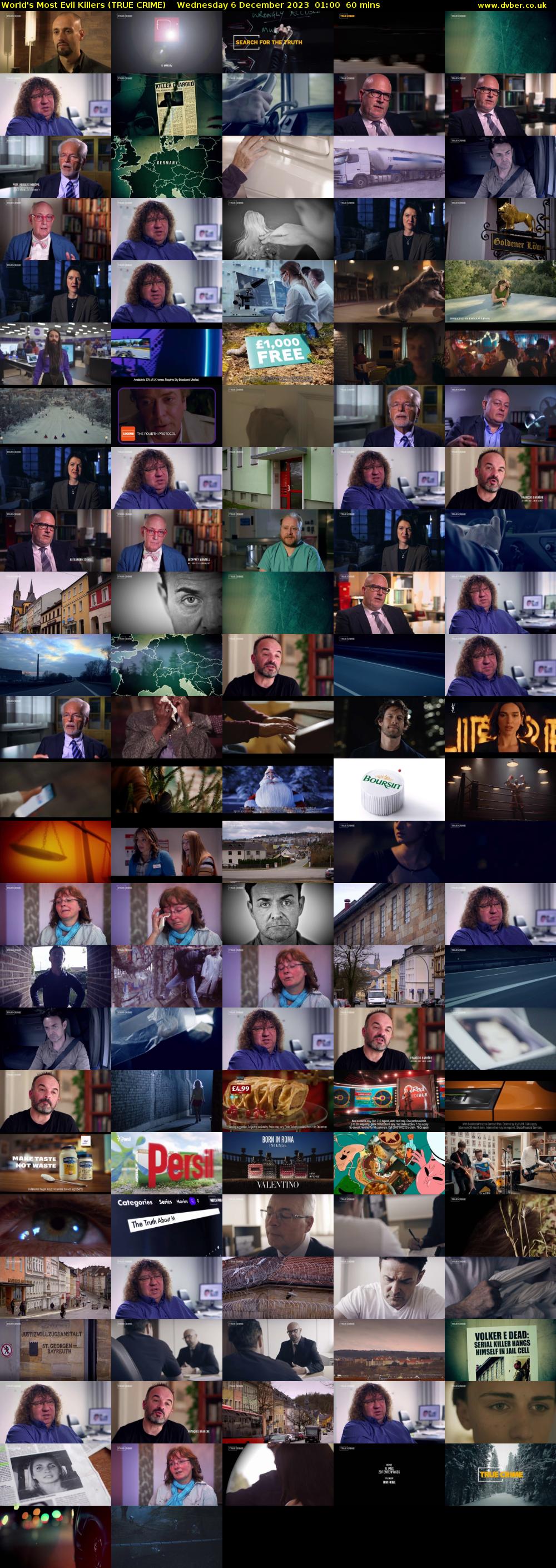 World's Most Evil Killers (TRUE CRIME) Wednesday 6 December 2023 01:00 - 02:00