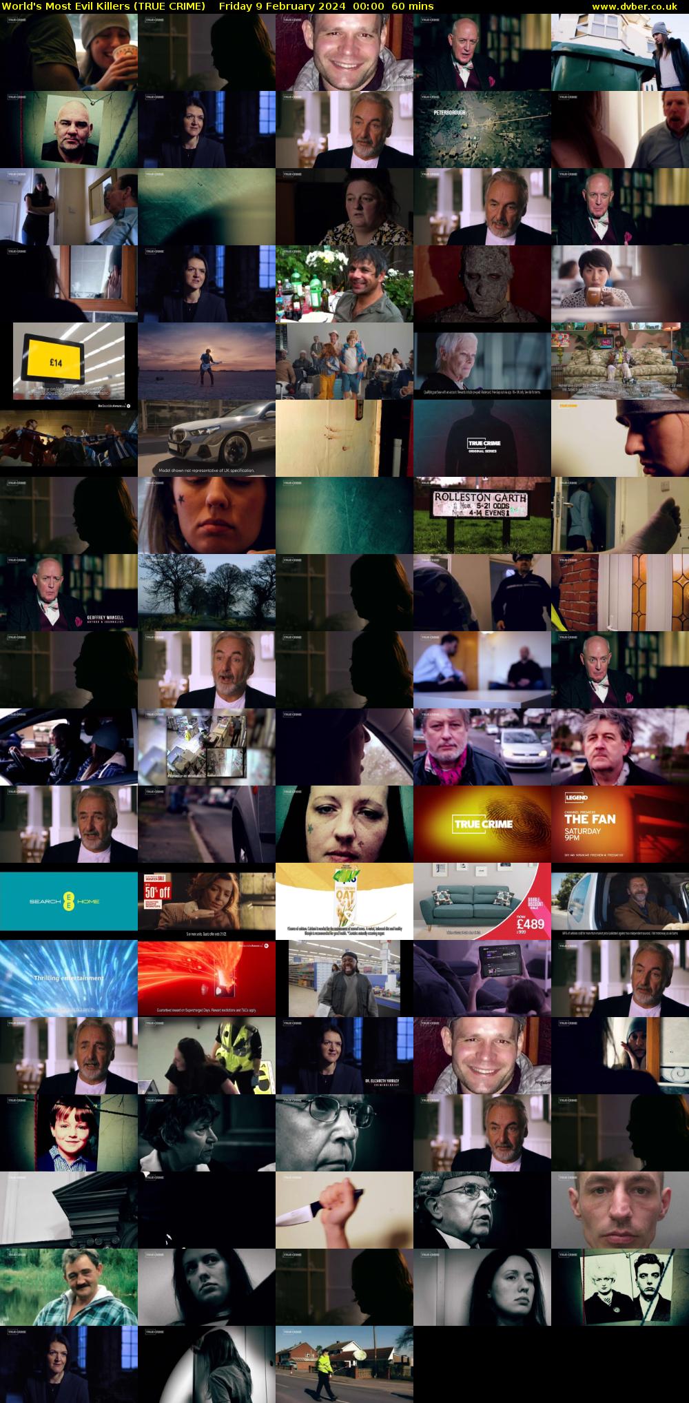 World's Most Evil Killers (TRUE CRIME) Friday 9 February 2024 00:00 - 01:00