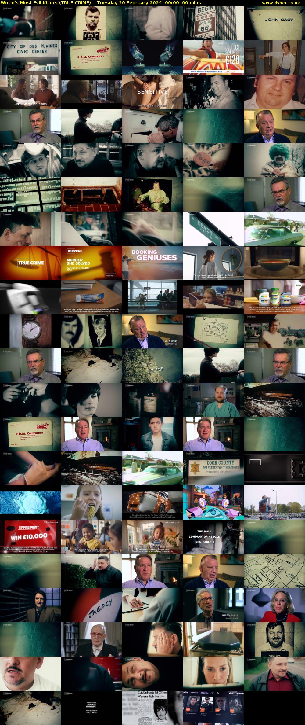 World's Most Evil Killers (TRUE CRIME) Tuesday 20 February 2024 00:00 - 01:00